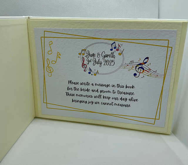 Wedding guest book. Personalised signature’s book .