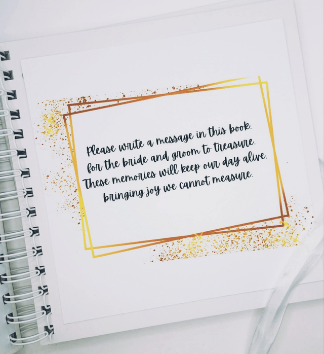 Personalised Wedding Guest book  with FREE pen and pendant . Handmade.