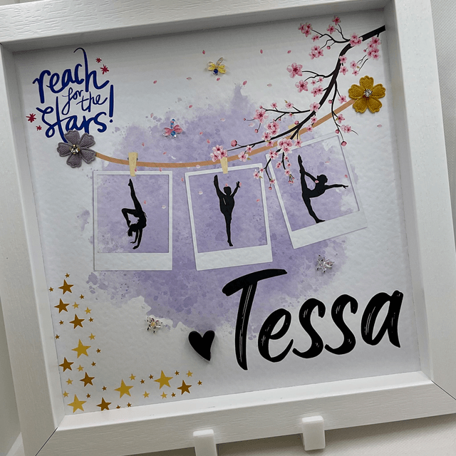 Personalised gymnastics frame.Name frame.