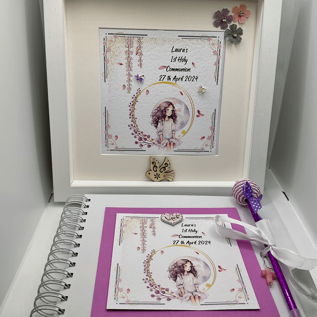 Personalised First Communion frame. Handmade Gift for communions/girls/teenagers/1st Communion Keepsake