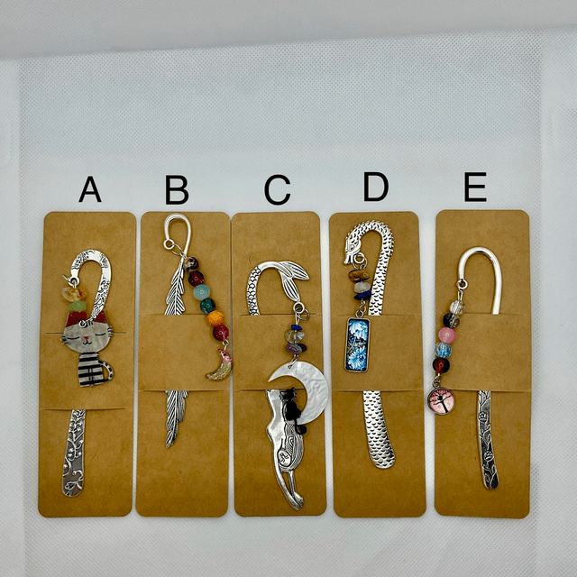 Handmade bookmark. Beautiful silver colour beaded bookmarks. Perfect gift idea.