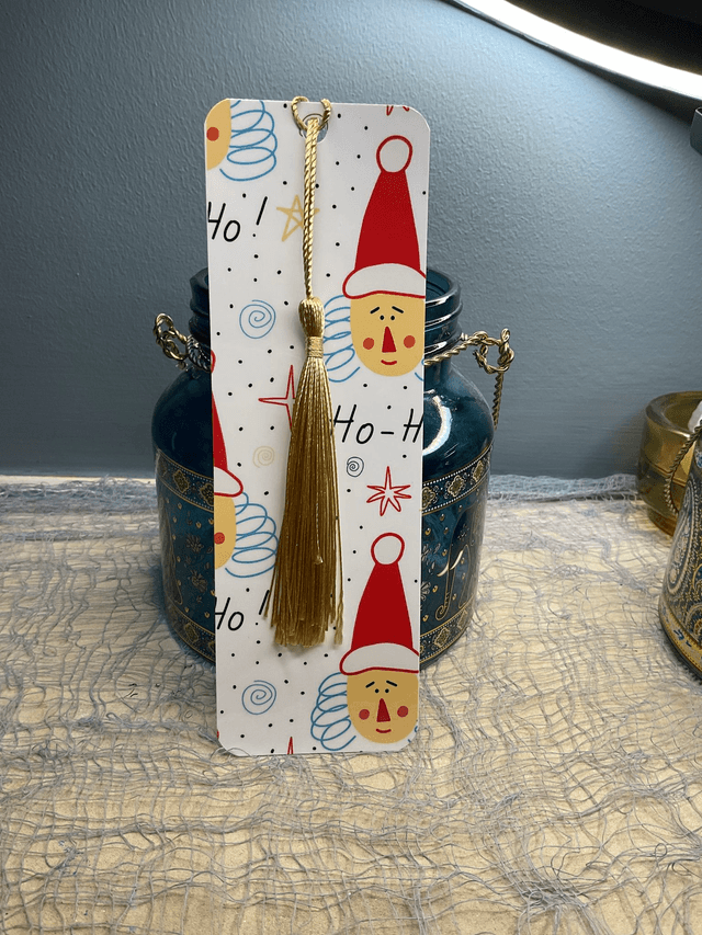Handmade laminated  Christmas bookmarks. Beautiful gift for book lovers.