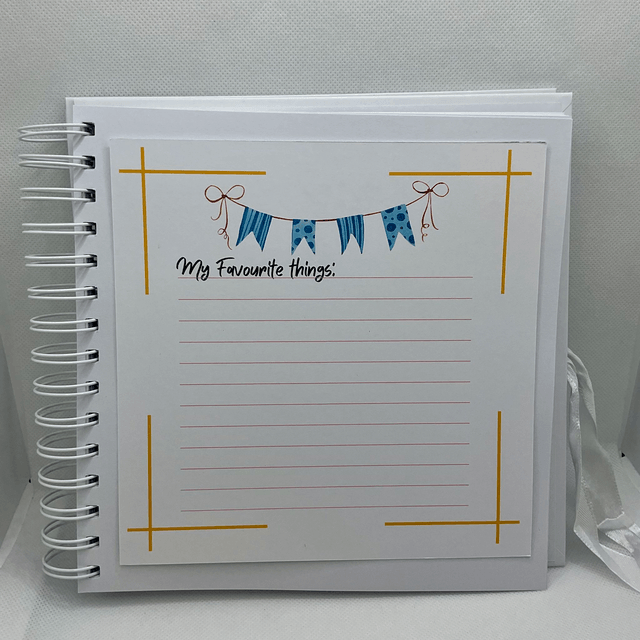 Personalised Christening and New Baby scrapbook photo album with FREE pendant. Beautiful Handmade baby gift