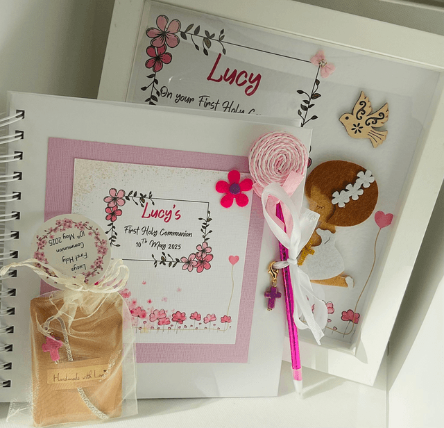 First Communion personalised Frame. Girl and boy first communion handmade gift.