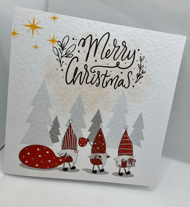 Personalised Christmas card. Cute Santa design.