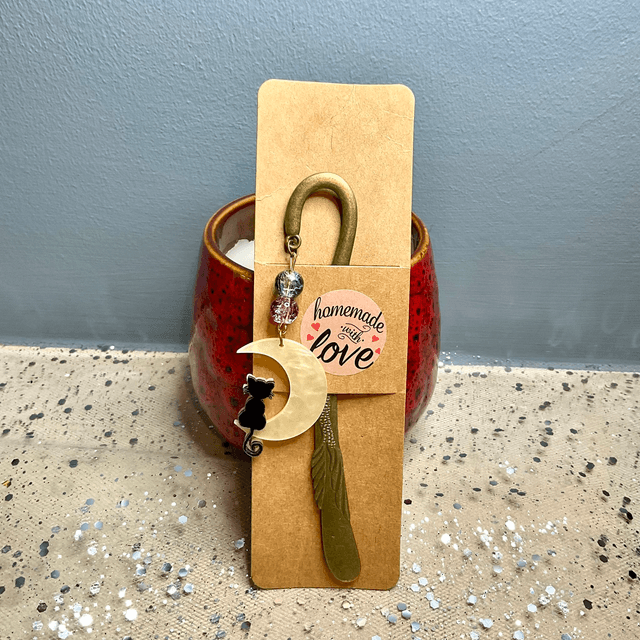 Handmade bookmark. Beautiful bronze colour beaded bookmarks.