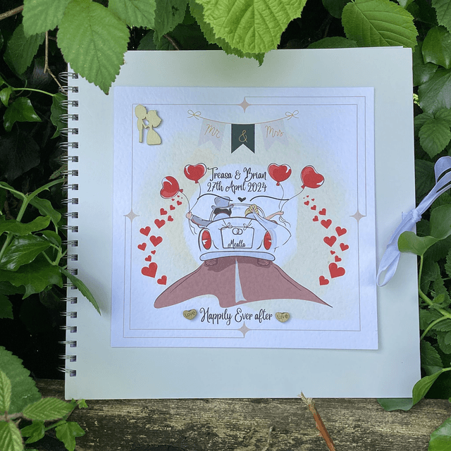 Personalised wedding guess-book  album. Beautiful wedding gift.