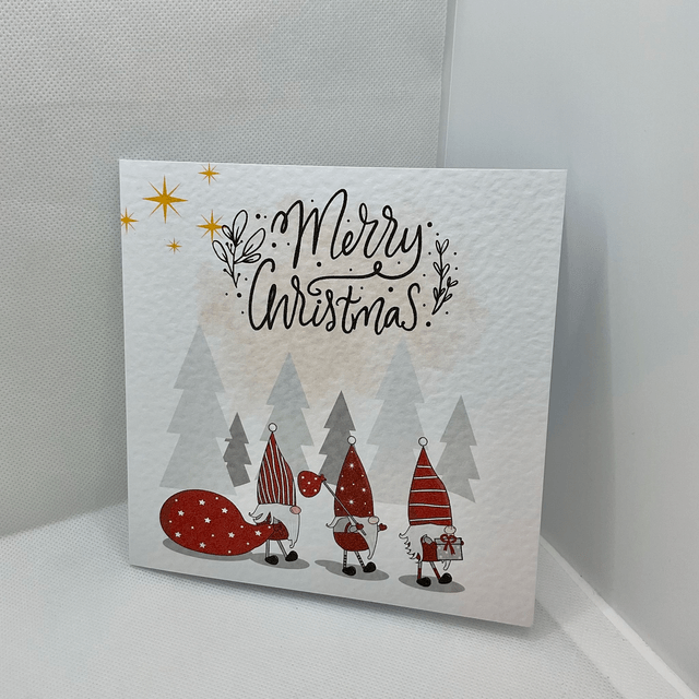 Personalised Christmas card. Cute Santa design.