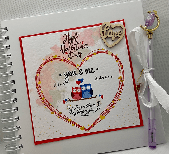 Personalised Wedding and Engagement gift set with couple’s name. Mr & Mrs bird design.