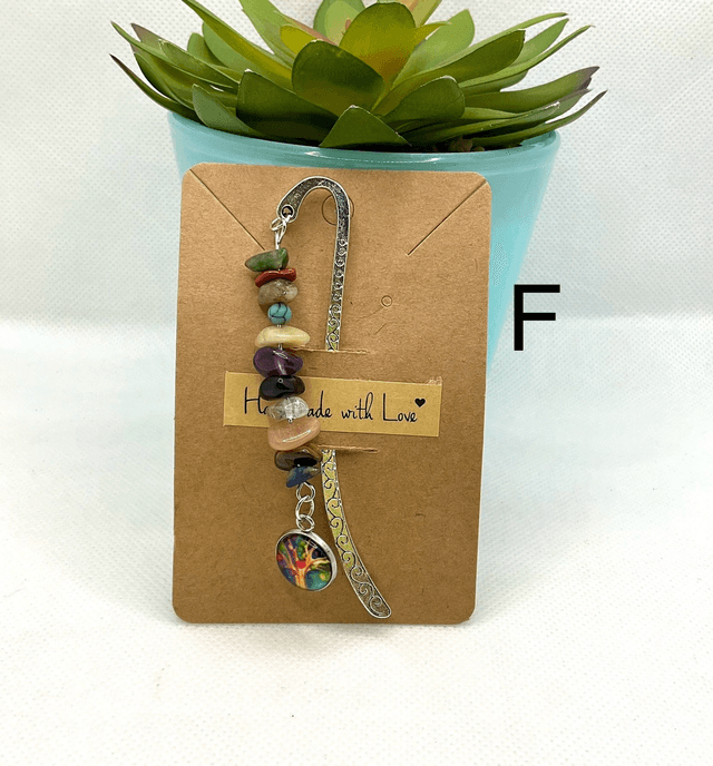 Handmade bookmark. Beautiful silver colour beaded bookmarks.