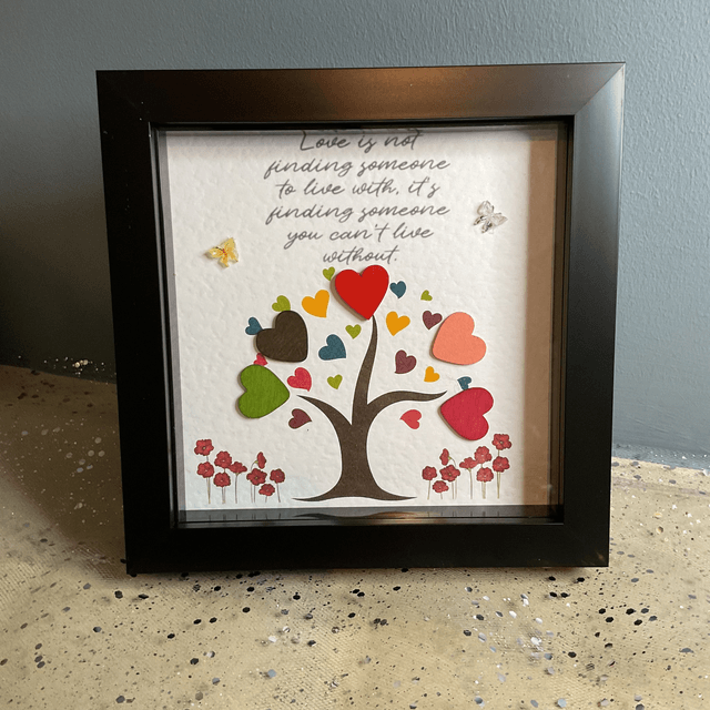 Buttons frame. Tree design with inspirational quote.