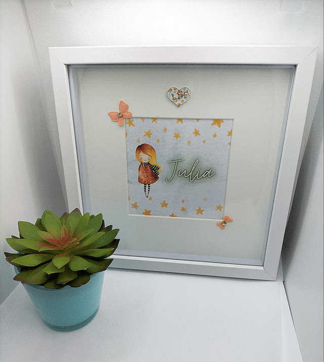 Personalised Frame Gift for Girls- Handmade Girl's Room Decor, Birthday gift, gift for teenager, Communion gift, gift teenagers, Confirmation gift