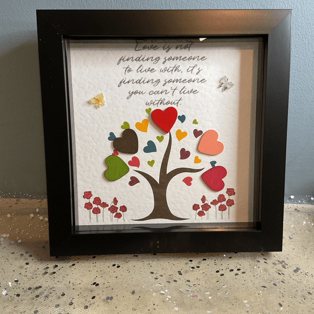 Buttons frame. Tree design with inspirational quote.