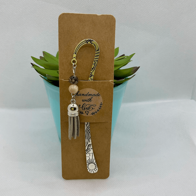 Handmade bookmark. Beautiful silver colour beaded bookmarks. Perfect gift idea.