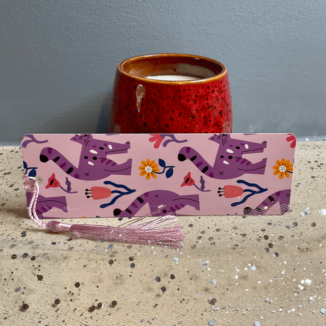 Handmade laminated bookmarks. Cat design.Beautiful gift for book lovers.