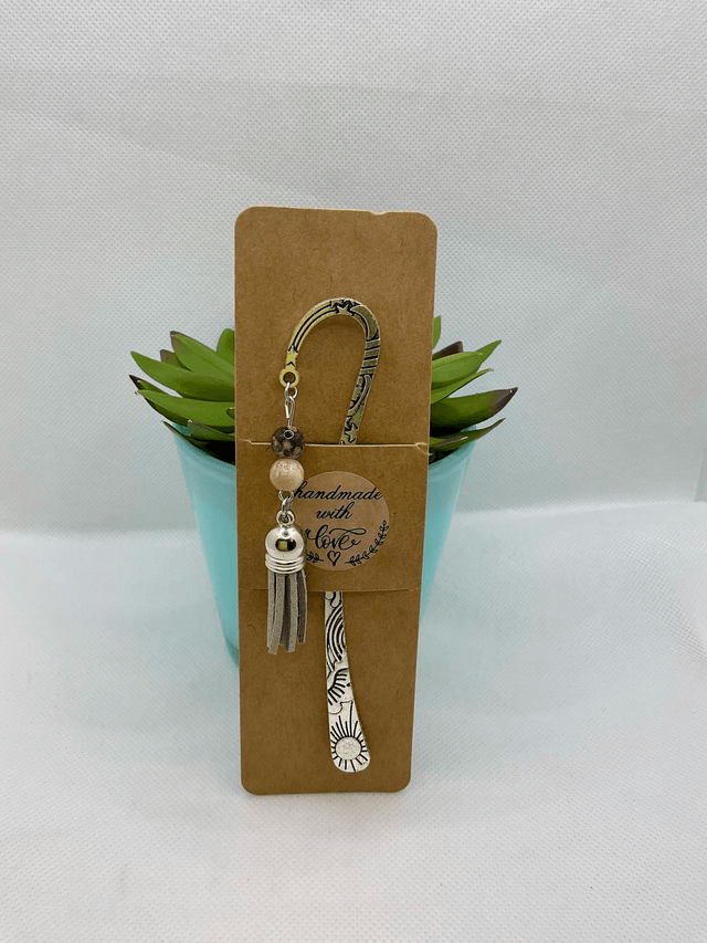 Handmade bookmark. Beautiful silver colour beaded bookmarks. Perfect gift idea.