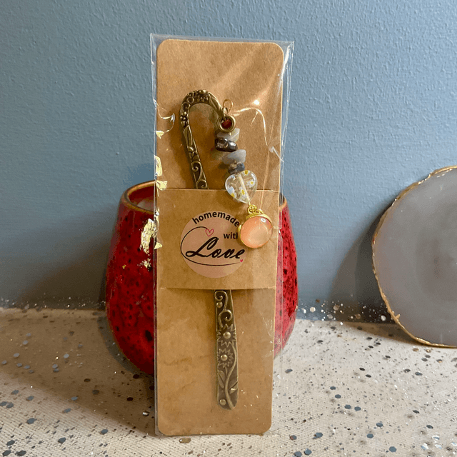 Handmade bookmark. Beautiful bronze colour beaded bookmarks.