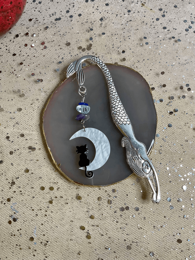 Handmade bookmark. Beautiful silver colour beaded bookmarks. Perfect gift idea.