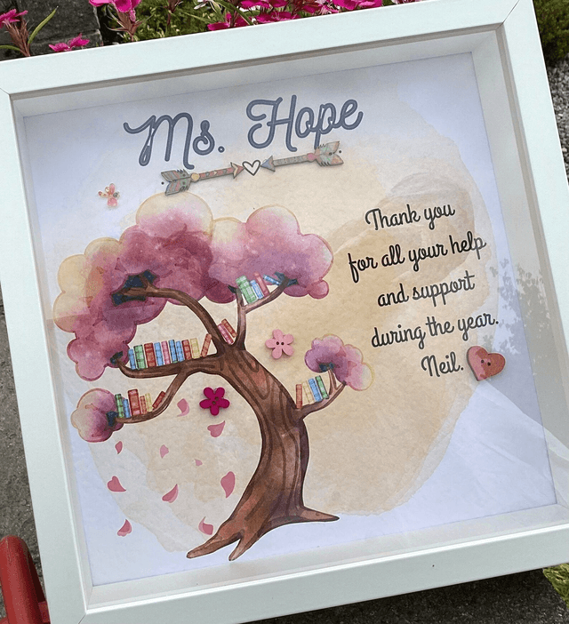 Thank you card for teachers. Personalised.