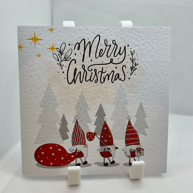 Personalised Christmas card. Cute Santa design.