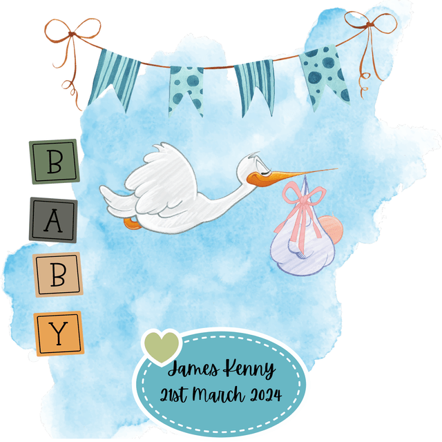 Personalised New Baby and  Christening album. Beautiful handmade gift.