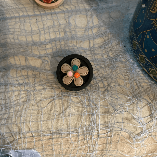 Vibrant Handmade colourful brooches. Unique clothes accessories.